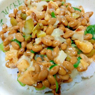 納豆の食べ方-クリスピーチキン＆ピクルス♪